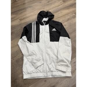 Adidas Axis Windbreaker Jacket Men’s Sz Small Full Zip Hooded FT2716 Color-block